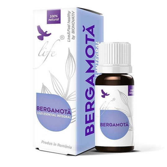 Ulei esențial integral de bergamotă, 10 ml, Bionovativ