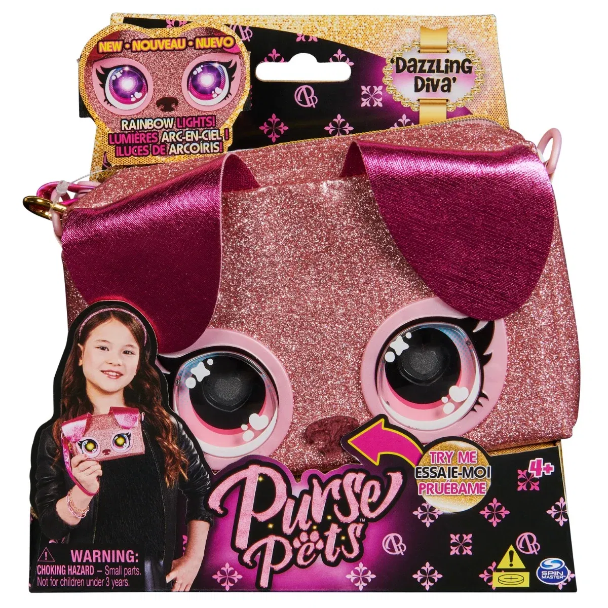 Gentuta interactiva, Purse Pets, Catelus Dazzling Diva, 20143104