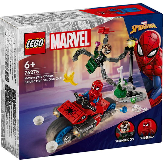 LEGO® Super Heroes - Urmarire pe motocicleta: Omul Paianjen vs Doc Ock (76275)