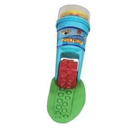 Plastelino - Tub rola cu stampila si plastilina - Rosu