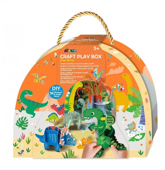 Set creativ portabil DIY, Avenir, Lumea Dinozaurilor