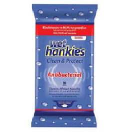Șervețele umede antibacteriene, 15buc, Wet Hankies