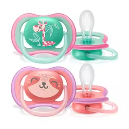 Set 2 suzete ortodontice, Avent, Ultra Air, Zoo