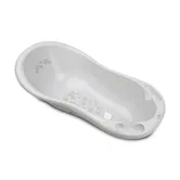 Cadita bebe cu dop de scurgere si baza antialunecare, Lorelli Little Stars, 100 x 51 x 31 cm, Grey