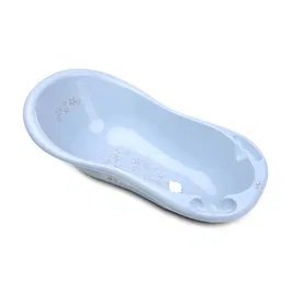 Cadita bebe cu dop de scurgere si baza antialunecare, Lorelli Little Stars, 100 x 51 x 31 cm, Blue