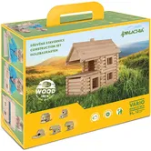 Set de constructie arhitectura, Walachia, Vario Massive Mini, 91 piese mari din lemn