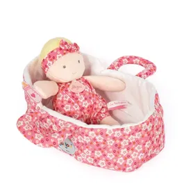 Bebelus din plus in cosulet matlasat, Jolijou, Marilou, 20 cm, Roz
