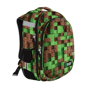 Ghiozdan St.Right HB01, colectia Pixel Cubes, 39 x 29 x 17 cm, 2 compartimente
