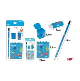 Set accesorii scoala MP, 4 piese, albastru