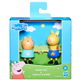 Set 2 figurine Peppa Pig, Candy Cat si Gerald Giraffe, F9707