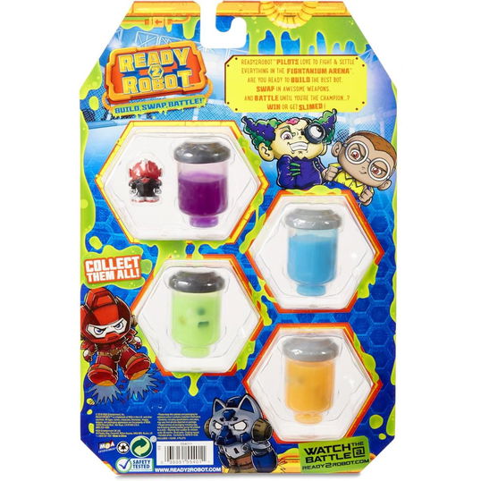 Set figurina si slime Ready2Robot - Pilot Style 2, Seria 1