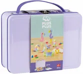 Set constructie, Plus-Plus, 600 piese, portabil, in cutie metalica, Culori pastelate
