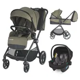 Carucior modular 3 in 1, Coccolle Lissia Moss Green si scoica auto Isize Knox Anthracite