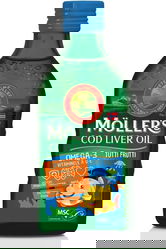 Omega 3 ulei ficat de cod cu aromă tutti-frutti pentru copii, 250 ml, Möller's