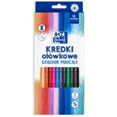 Set 12 creioane colorate triunghiulare si ascutitoare, Herlitz, Oxford