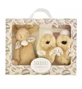 Set botosei si jucarie de plus, Doudou, Iepuras, Bej