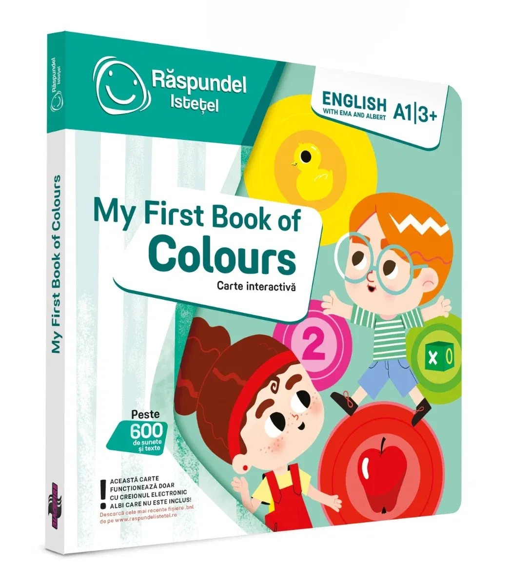 Carte interactiva, Raspundel Istetel, My first book of colors, Limba engleza