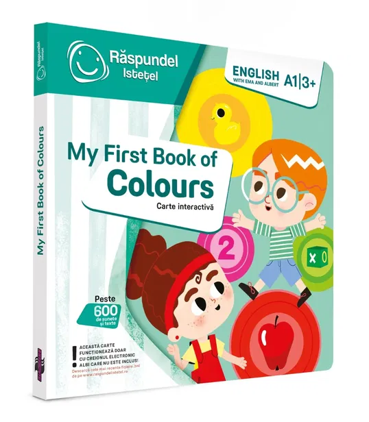 Carte interactiva, Raspundel Istetel, My first book of colors, Limba engleza
