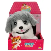 Jucarie de plus interactiva, Puffy Friends, Catelus, Gri