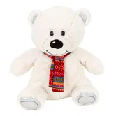 Jucarie de plus, Noriel Plush, Urs polar cu fular, 35 cm
