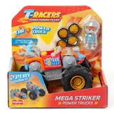 Set masinuta si figurina, T-Racers, Power Trucks Mega Striker