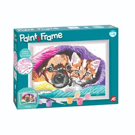 Set de pictura pe numere, Happi Hobbi, Picteaza si inrameaza, Dulce prietenie