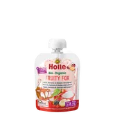 Piure Bio de Mere, Banane si fructe de padure cu iaurt Fruity Fox, 85g, Holle