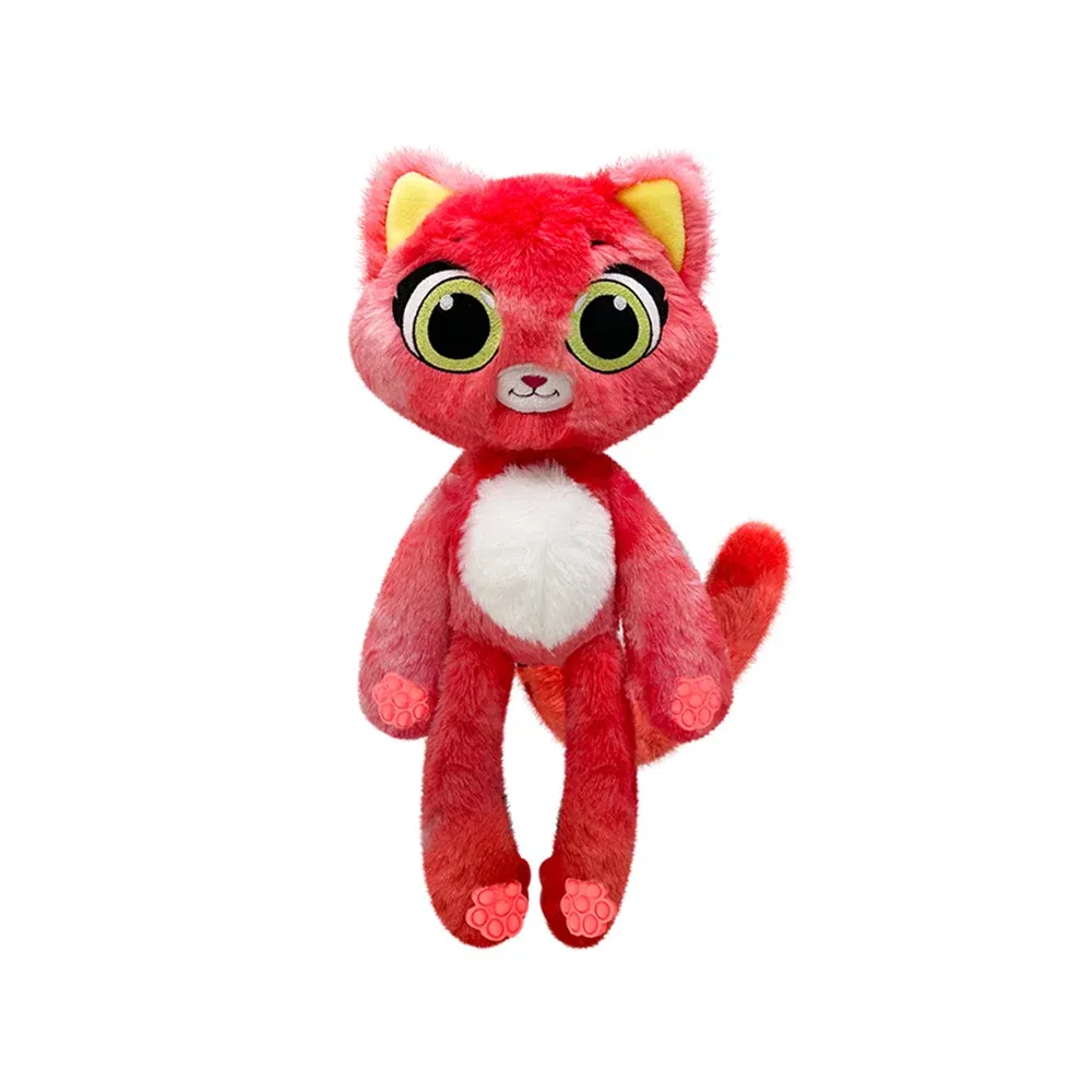 Jucarie mini de plus parfumata, Bubble Pops, S1, Grapefruit Glimmer Cat, 23 cm