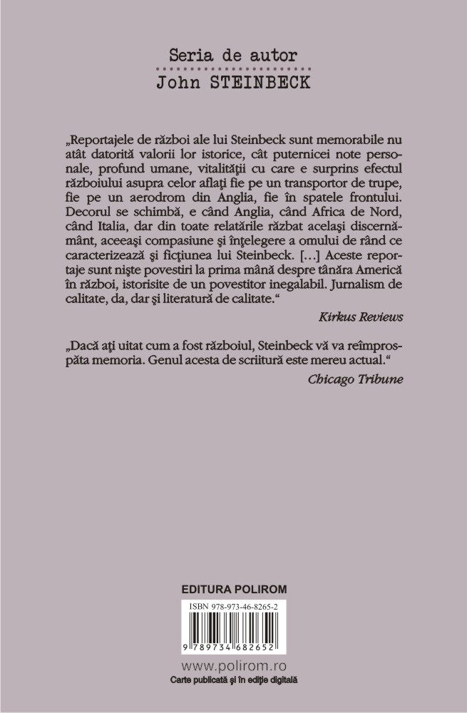 A fost odata un razboi | John Steinbeck
