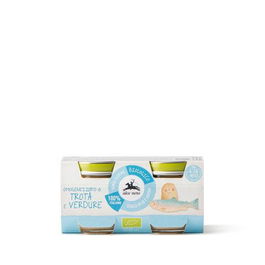 Piure din pastrav si legume Eco Nany, 2x 80 gr, Alce Nero
