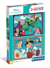 Puzzle Clementoni, Disney Classics, 2 x 60 piese