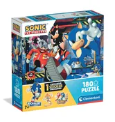 Puzzle Clementoni, Sonic the Hedgehog VS Doctor Eggman cu sticker inclus, 180 piese