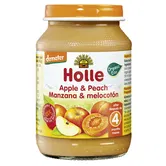 Piure Eco din piersici si mere, +4 luni, 190 g, Holle Baby Food