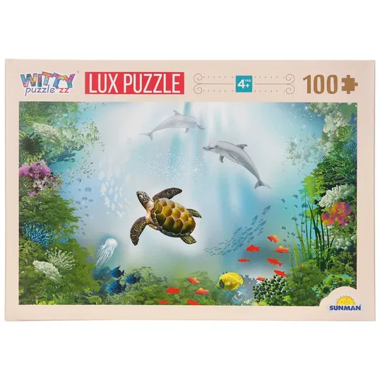 Puzzle Luxury, Witty Puzzlezz, Broaste testoase si delfini, 100 piese