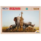 Puzzle Luxury, Witty Puzzlezz, Animale din safari, 100 piese