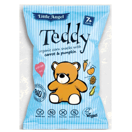 Pufuleti organici cu dovleac si morcov, +7 luni, 30 g, Little Angel