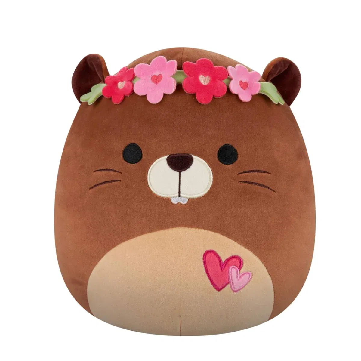 Jucarie de plus, Squishmallows, Castorul Chip cu inimioare, 19 cm