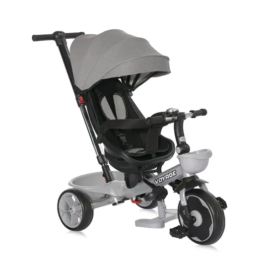 Tricicleta pentru copii cu sezut reversibil, Lorelli Voyage, 1-5 ani, Grey