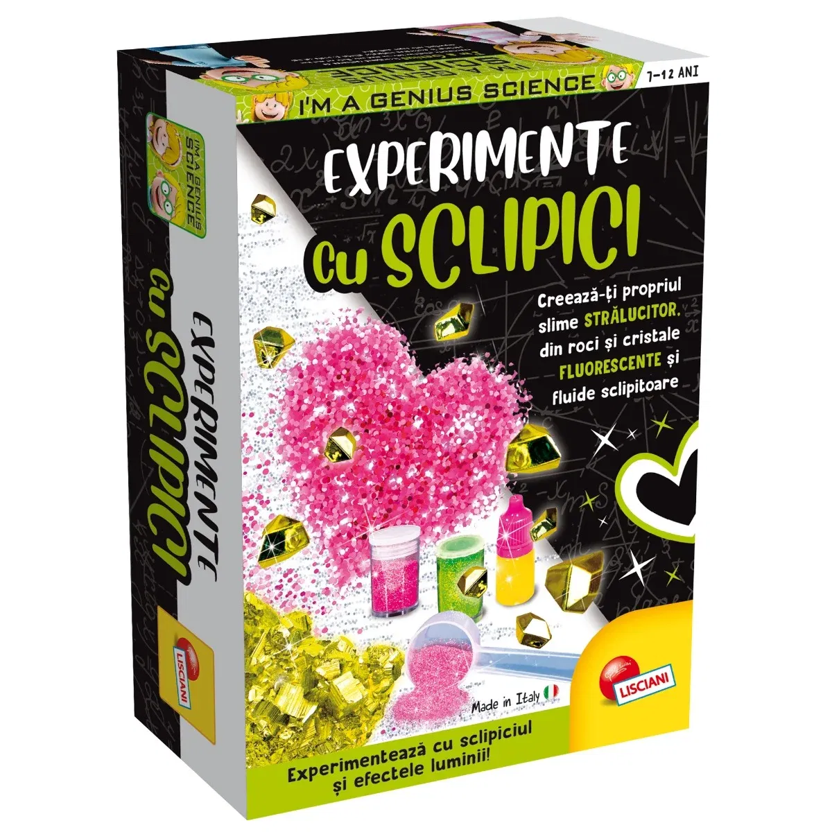 Set de experimente cu sclipici, Lisciani