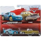 Set masinute Disney Cars 3, Bling Bling Lightning Mcqueen si Tex Dinoco, JDH42