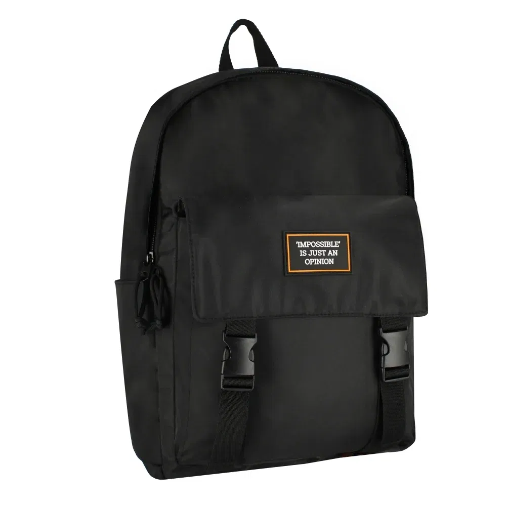 Rucsac cu un compartiment si buzunar frontal, Starpak, Negru