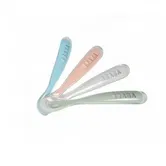 Set 4 lingurite ergonomice silicon Eucalyptus, Beaba