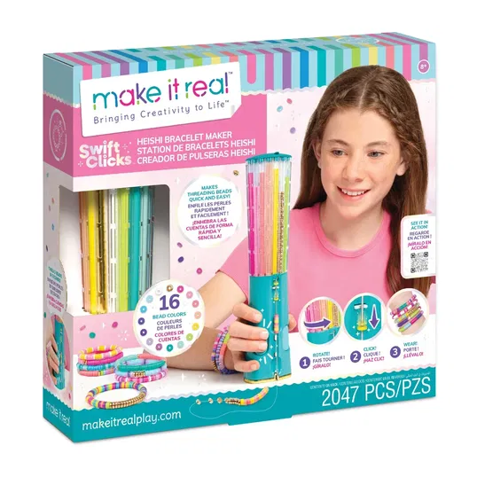 Set de creat bratari, Make It Real, Swift Click Heishi, 2047 piese