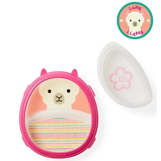 Set Farfurie si Bol Smart Zoo - Lama, +6 luni, Skip Hop
