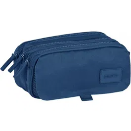 Penar cu 3 compartimente, Safta, Basic Navy Blue, 21.5 x 10 x 8 cm
