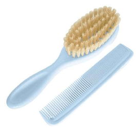 Set perie si pieptan de par Pearl Blue, +0 luni, Rotho BabyDesign