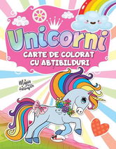 Unicorni carte de colorat cu abtibilduri