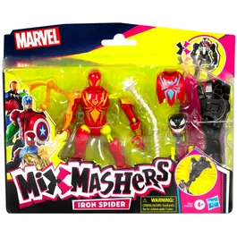 Figurina cu accesorii, Marvel Spiderman, Mixmashers, Iron Spider, F9217