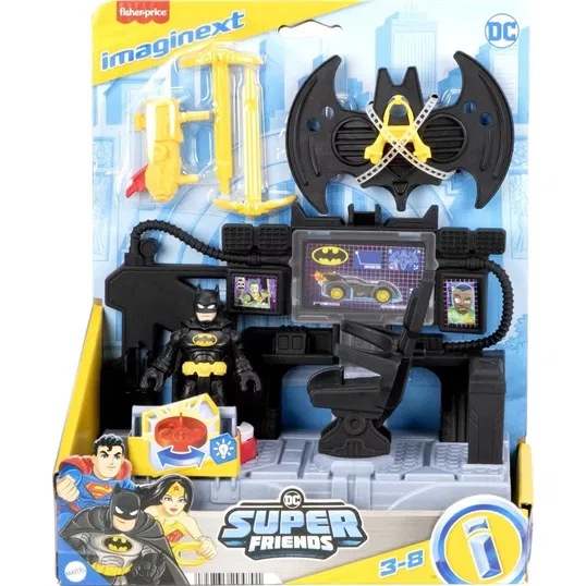 Set de joaca cu figurina, Imaginext, Dc Super Friends, Bat Command Center, JFD93