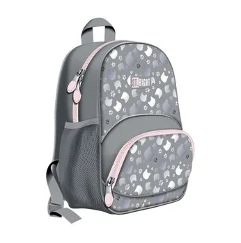 Ghiozdan St.Right BP70, colectia Silver Cats, 32 x 22 x 11cm, 2 compartimente